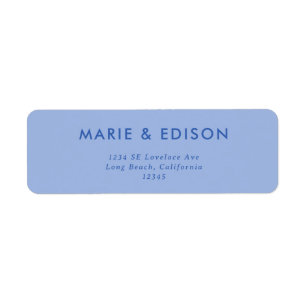 Modern Minimalist Sleek Wedding Return Address