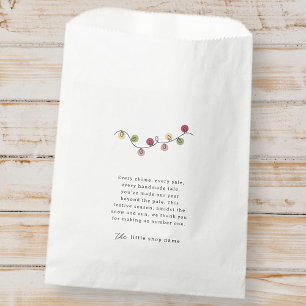 Modern Minimalist Small Business Holiday Thank You Favour Bags