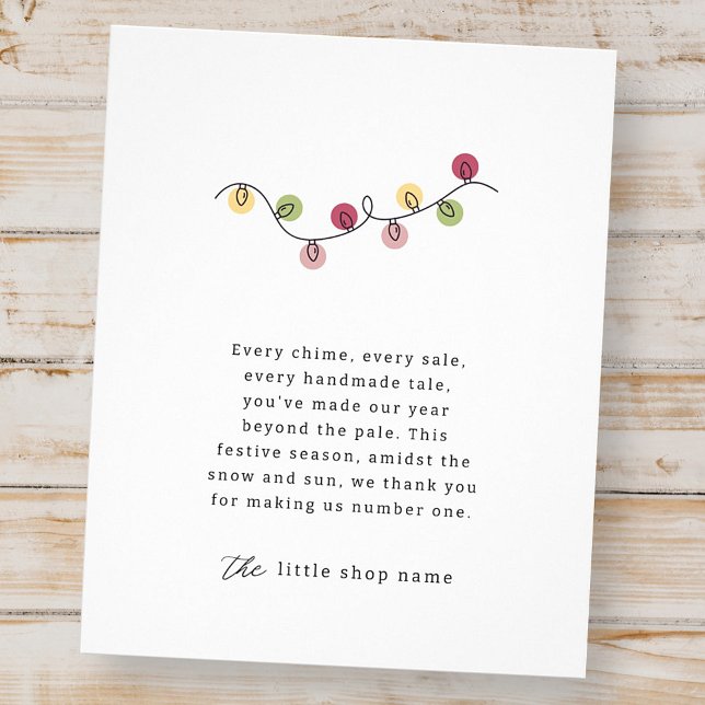 Modern Minimalist Small Business Holiday Thank You Flyer (Creator Uploaded)