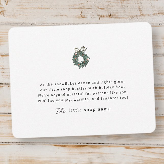 Modern Minimalist Small Business Thank You Holiday Card (Creator Uploaded)