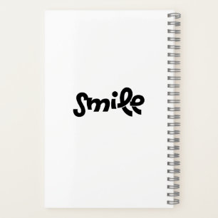 Modern Minimalist Smile is Charity Inspirational  Notebook