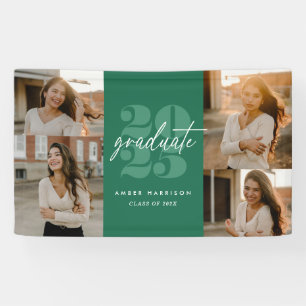 Modern Minimalist Soaring Grad Green + White Banner