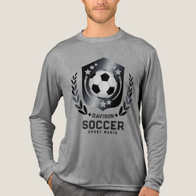 Modern Minimalist Soccer Design Tri-Blend Shirt (Front)