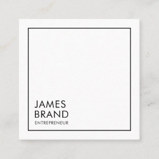Modern Minimalist Social Media Square Business Card