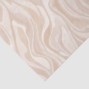 Modern Minimalist Soft Beige Flow Abstract Pattern Tissue Paper