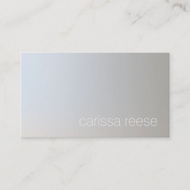 Modern Minimalist Soft Grey Professional Business Card (Front)