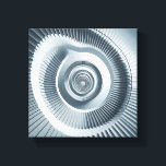 Modern Minimalist Spiral Staircase Art - Abstract  Canvas Print<br><div class="desc">Modern Minimalist Spiral Staircase Art - Abstract 3D Infinite Vortex Perspective</div>