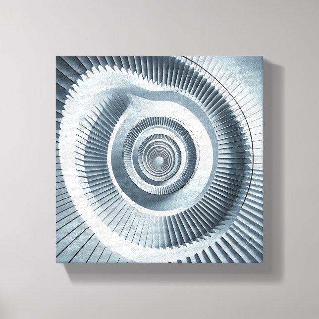 Modern Minimalist Spiral Staircase Art - Abstract  Canvas Print (Front)