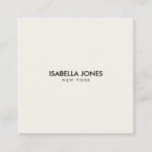 Modern Minimalist Square Kraft Business Card