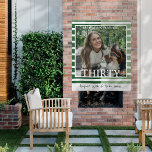 Modern Minimalist Striped 30th Birthday Photo Tapestry<br><div class="desc">Celebrate the beginning of a new decade with this Modern Minimalist Striped 30th Birthday Photo Tapestry! This design features a simple color-block stripe pattern with modern typography. Customize the details on Zazzle! Have a custom request? Message me!</div>