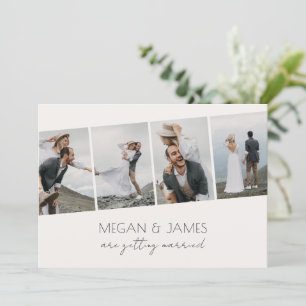 modern minimalist stylish photo wedding invitation