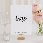 Modern Minimalist | Stylish Script Simple Wedding Table Number<br><div class="desc">Simple, stylish wedding table numbers in a modern minimalist design style with an elegant natural script typography in classic black and white, with an informal handwriting style font. The text can easily be personalised for a unique one of a kind design for your special day. If you need any help...</div>