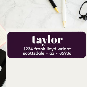 Modern Minimalist Stylish Trendy Return Address