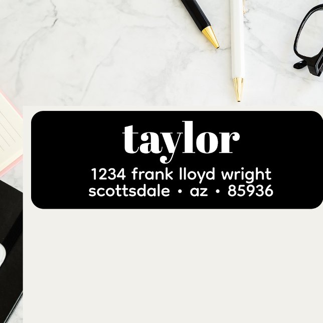 Modern Minimalist Stylish Trendy Return Address (Creator Uploaded)