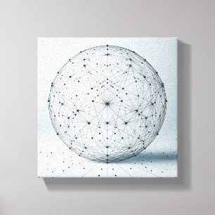 Modern Minimalist Symmetrical Line Art - Abstract  Canvas Print