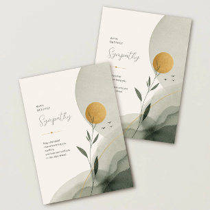 Modern Minimalist Sympathy Elegant Script Card
