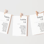 Modern Minimalist | Table Number Seating Chart<br><div class="desc">This Modern Minimalist | Table Number Seating Chart is perfect for your classy boho wedding. Its simple, unique abstract design accompanied by a contemporary minimal script and a white and black colour palette gives this product a feel of elegant formal luxury while staying simplistic, chic bohemian. Keep it as is,...</div>