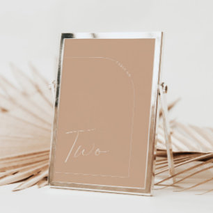 Modern Minimalist Tan Arch Table Two Table Number