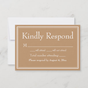 Modern Minimalist Tan Boho Brown Thank You Card