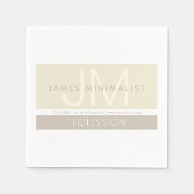 Modern Minimalist | Taupe Earth-tones Napkin (Front)