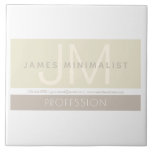 Modern Minimalist | Taupe Earth-tones Tile<br><div class="desc">Modern fully-customisable business card. Great for a large variety of professions.</div>