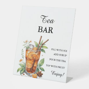 Modern Minimalist tea bar Summer Birthday sign
