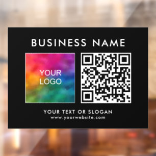Modern Minimalist Template Logo QR Code Large