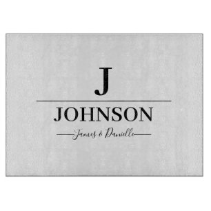 Modern minimalist template Monogram Initial Names  Cutting Board