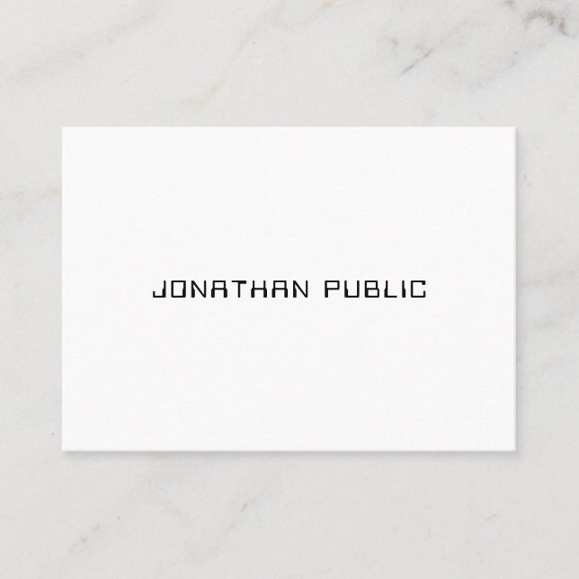 Modern Minimalist Template Professional Luxury Top Business Card (Front)