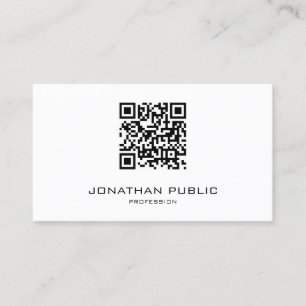 Modern Minimalist Template Professional QR Code Business Card