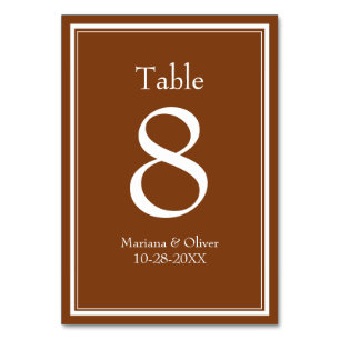 Modern Minimalist Terracotta Table Number