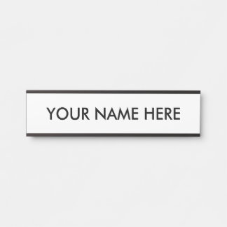 Modern Minimalist Text style door sign