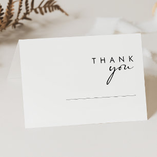 Modern Minimalist Thank You Card