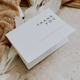 Modern Minimalist Thank You Card
