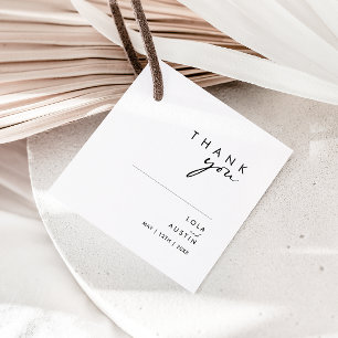 Modern Minimalist Thank You Favour Tags