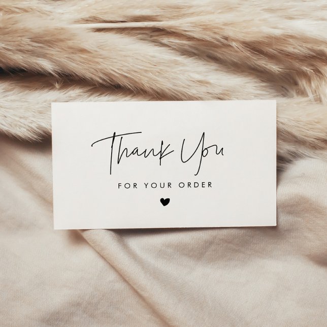 Modern minimalist Thank you for your order card (Creator Uploaded)