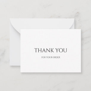 Modern, Minimalist, Thank You For Your Order Card