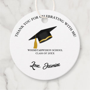 Modern Minimalist Thank you Graduation party Favou Favour Tags
