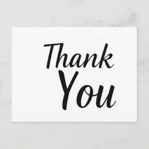 Modern Minimalist Thank You Postcard   Custom Name