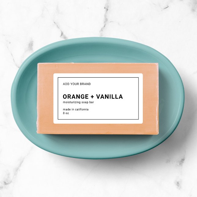 Modern Minimalist Thin Black Border Product Label (Creator Uploaded)