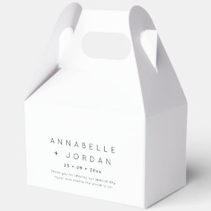 Modern Minimalist Timeless Wedding Thank You Favour Box