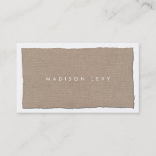Modern Minimalist Torn Canvas Neat Grunge Appointment Card