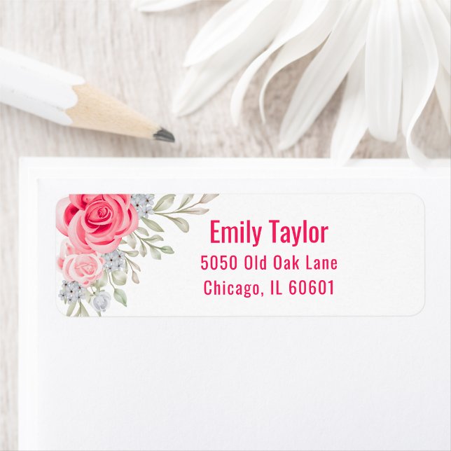 Modern Minimalist Trendy Floral Classic Address (Creator Uploaded)