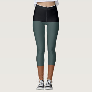 Modern Minimalist Tri-Tone: Charcoal, Slate, and O Leggings