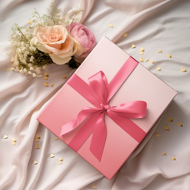 Modern Minimalist Tulip Pink Gradient Wrapping Paper (Modern Minimalist Tulip Pink Gradient Wrapping Paper)