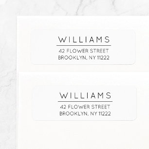 Modern Minimalist Typography 01 Return Address