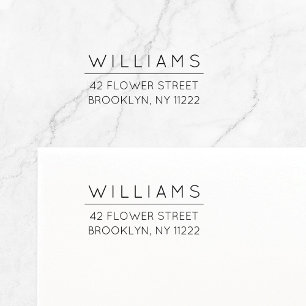 Modern Minimalist Typography 01 Return Address Self-inking Stamp