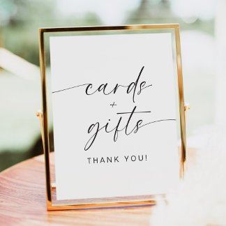 Modern Minimalist Typography Cards and Gifts Sign