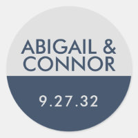 Modern Minimalist Typography Navy Blue Grey Names