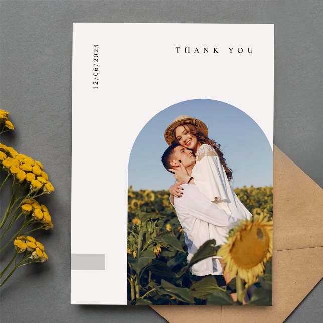 Modern Minimalist Typography Photo Wedding Save The Date (Creator Uploaded)
